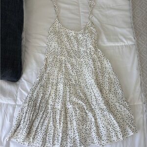 Angel Biba White Dress with Black Dots